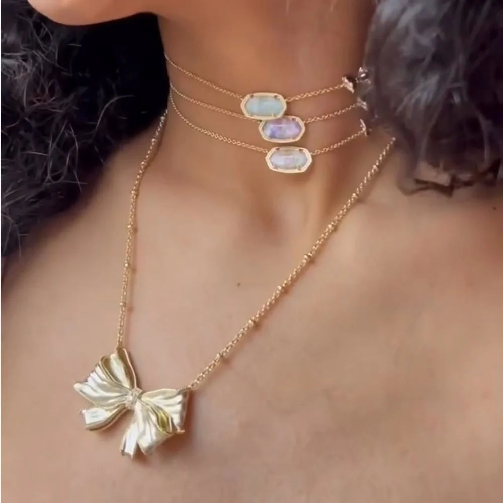 LOVESHACKFANCY Kendra Scott Statement Bow 🎀 Necklace Founder Favorite